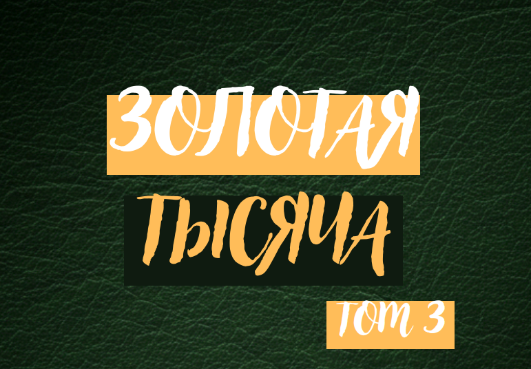 [vasilinfo] [Василина Баранова] Золотая тысяча. Том 3 (2025)